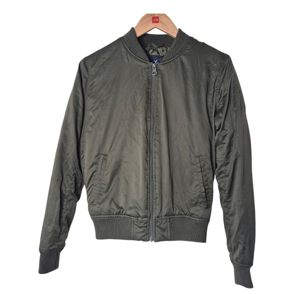 American Eagle Outfitters Olive Green Bomber Jacket Twilight Bella Swan Size XS